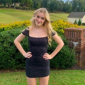 Sparkly Black Homecoming Dress